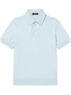 Ermenegildo Zegna - Logo-Embroidered Cotton Polo Shirt - Blue