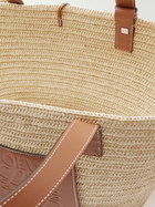 LOEWE - Elephant Leather-Trimmed Raffia Tote Bag