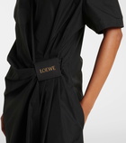 Loewe Gathered cotton poplin wrap dress