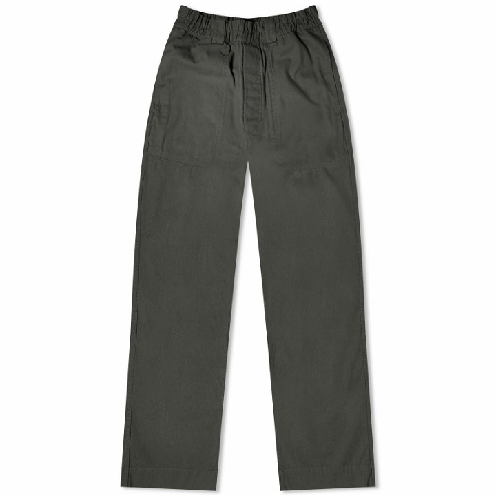 Photo: MHL by Margaret Howell Men's Zip Pocket Jogger Pant in Worn Green