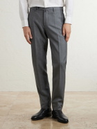 Slowear - Straight-leg Wool-Canvas Trousers - Gray