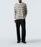 Wales Bonner Samuel striped wool-blend polo sweater