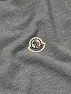 Moncler - Logo-Appliquéd Striped Cotton-Piqué Polo Shirt - Gray