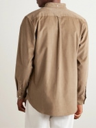 Richard James - Button-Down Collar Cotton-Corduroy Shirt - Brown