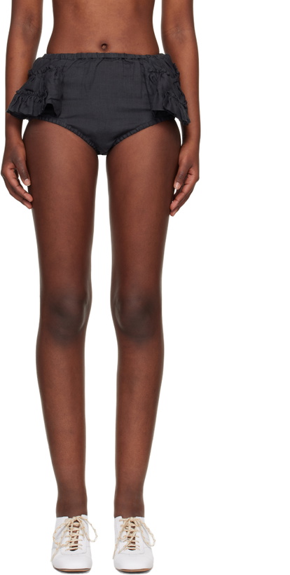 Photo: Dries Van Noten Black Ruffled Briefs