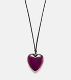 Jennifer Fisher 14kt gold-plated and leather necklace with quartz