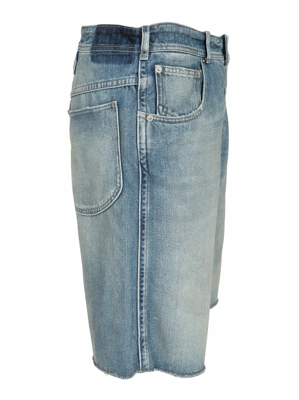 【MAISON MARGIELA】DENIM SHORTS Distressed denim shorts in blue - Maison Margiela | Mytheresa