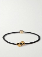 Miansai - Opus Gold, Sapphire and Cord Bracelet - Black