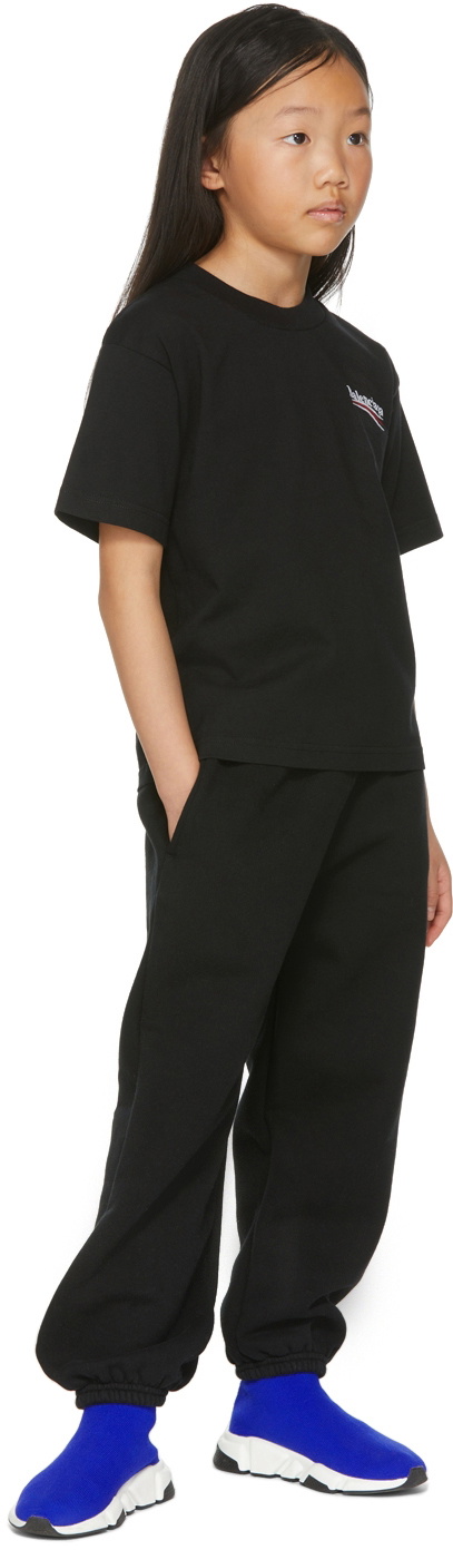 Balenciaga Kids Kids Black Political Campaign T-Shirt