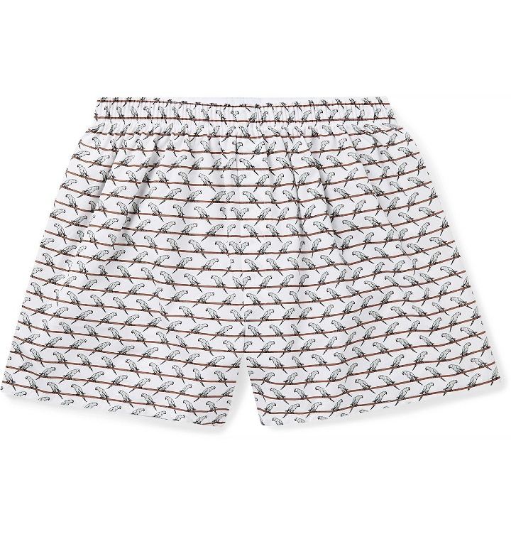 Photo: Sunspel - Printed Cotton Boxer Shorts - Gray