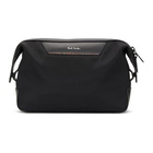 Paul Smith Black Canvas Signature Stripe Wash Pouch