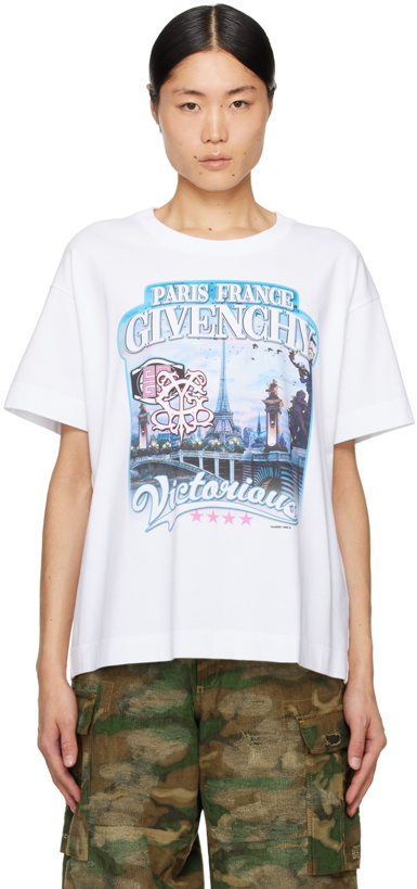Photo: Givenchy White Graphic T-Shirt