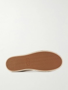 Zegna - Triple Stitch™ Leather-Trimmed Canvas Slip-On Sneakers - Neutrals