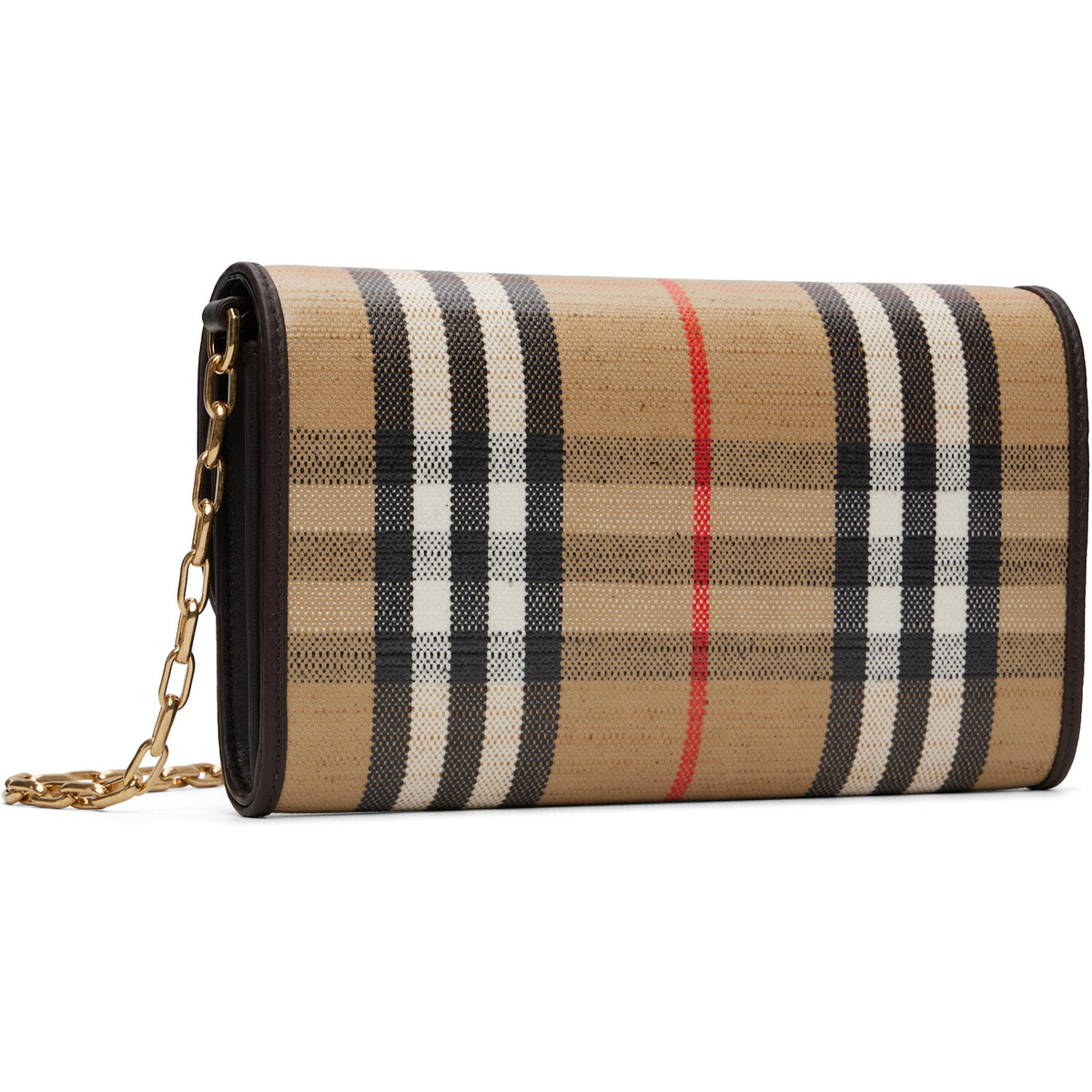 Burberry Beige Highlands Chain Strap Wallet​ Bag