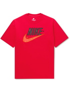 Nike - Sportswear Trend Max 90 Logo-Embroidered Cotton-Jersey T-Shirt - Red