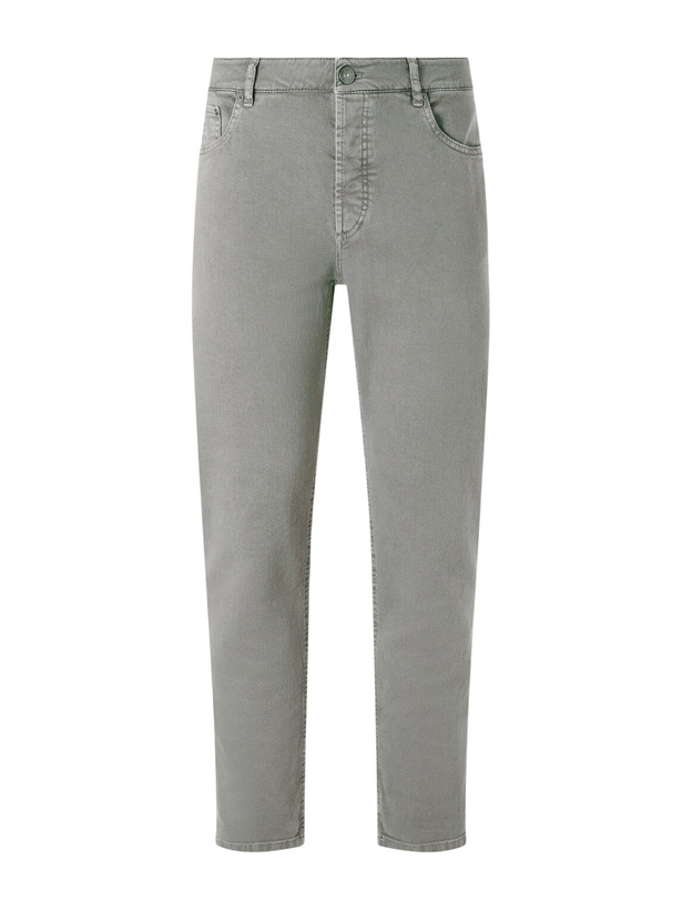 Photo: Brunello Cucinelli - Slim-Fit Cotton-Blend Jeans - Green