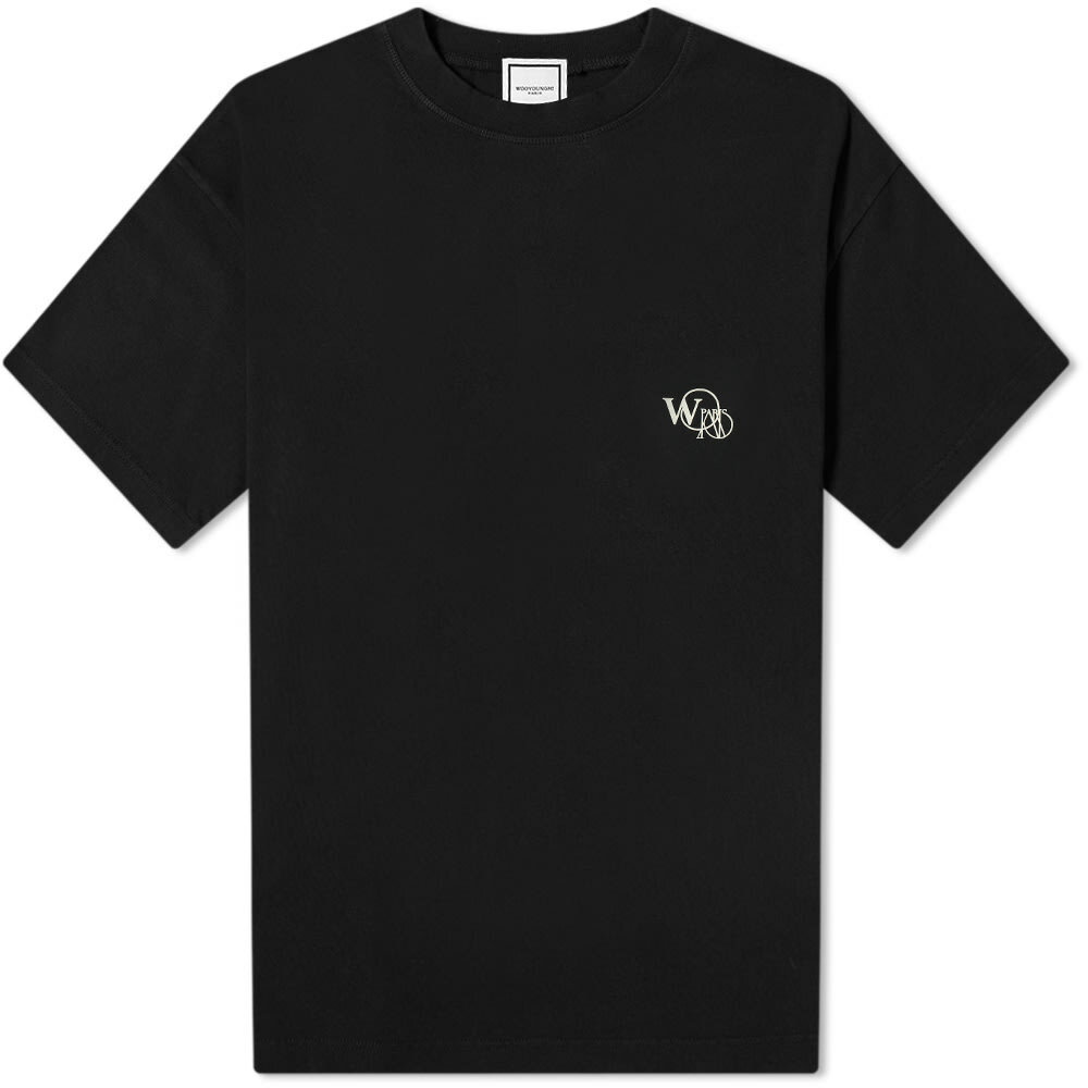 Wooyoungmi Men's Back Bouquet Logo T-Shirt in Black Wooyoungmi