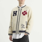 Human Made Men's Zip-Up Knit Cardigan in White