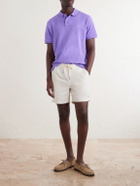Polo Ralph Lauren - Straight-Leg Logo-Embroidered Cotton-Corduroy Drawstring Shorts - Neutrals