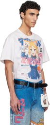 doublet White Fox Anime Print T-shirt
