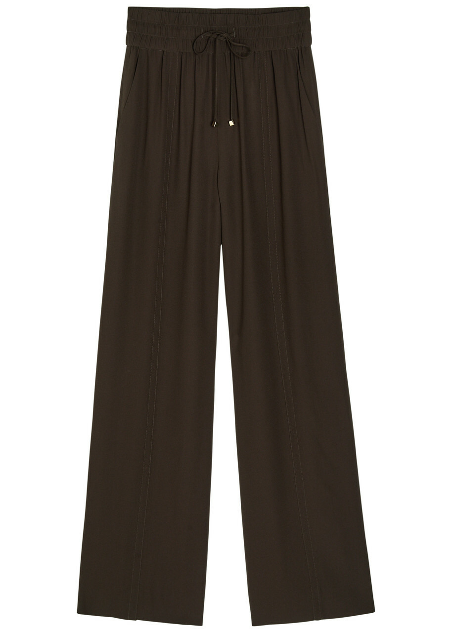 Joseph Dee Wide-leg Crepe Trousers Brown