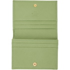 Valentino Garavani Green VLogo Signature Grainy Calfskin Wallet