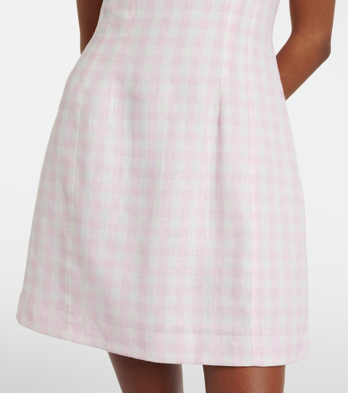 Faithfull Sanne gingham linen mini dress