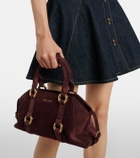 McQueen Farringdon Small suede tote bag