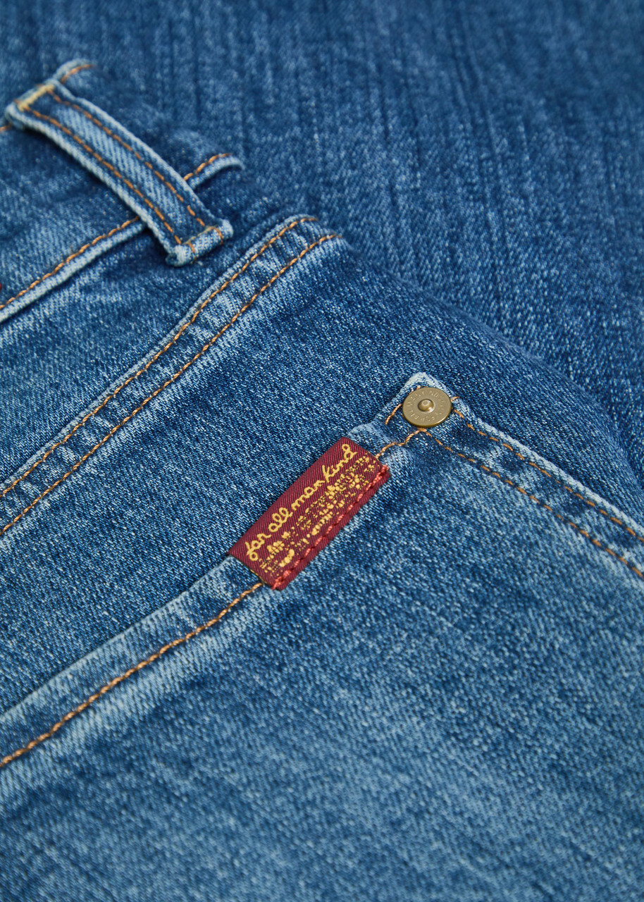 7 For All Mankind Modern Straight-leg Jeans Mid Blu