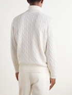 Brunello Cucinelli - Cable-Knit Cashmere Rollneck Sweater - Neutrals