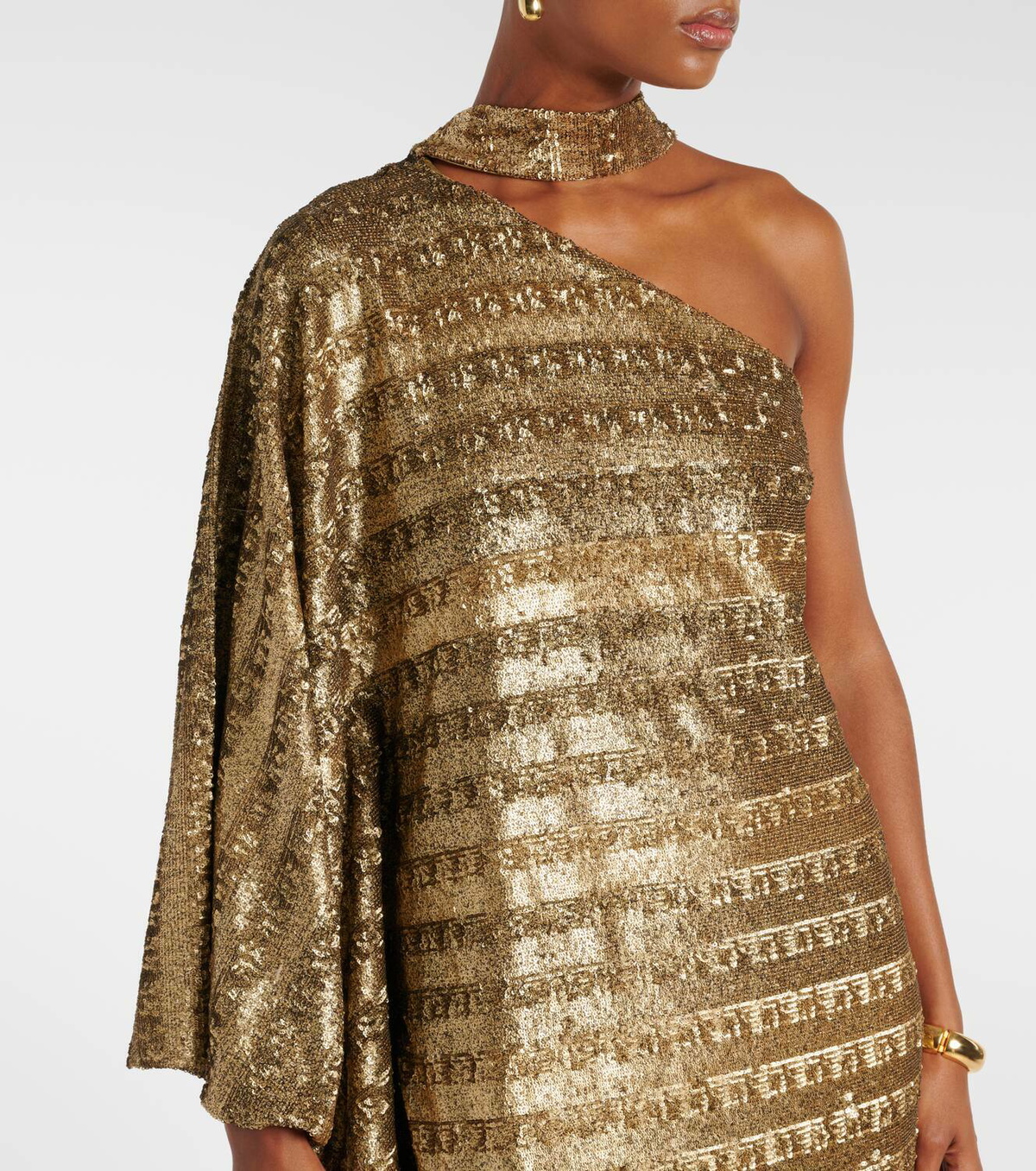 Taller Marmo Gilded Ubud scarf-detail sequined gown