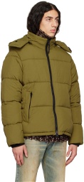 The Very Warm Khaki Hooded Puffer Jacket