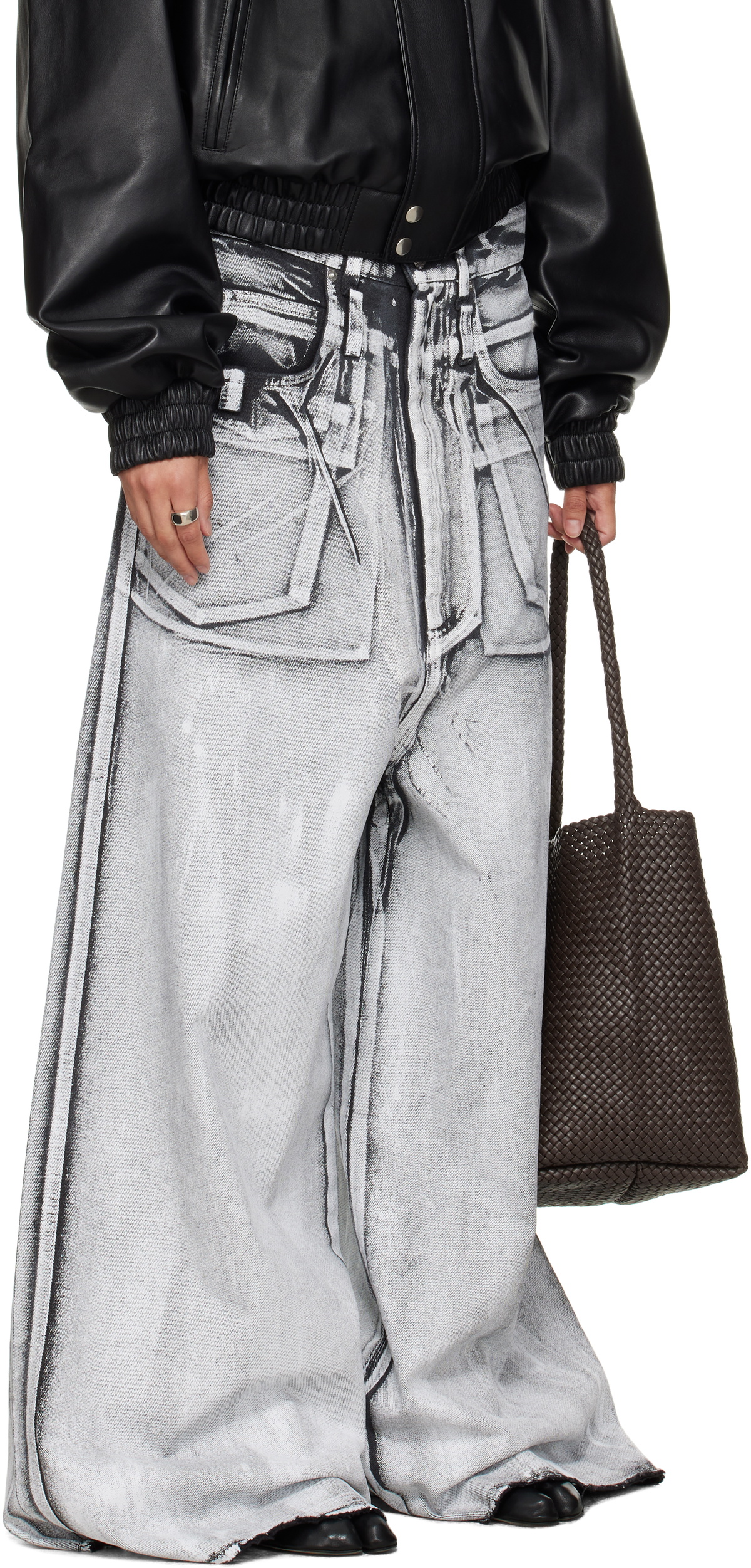 LU'U DAN Gray Radiation Dumpster Jeans