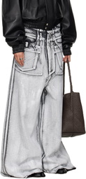 LU'U DAN Gray Radiation Dumpster Jeans