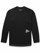 And Wander - Logo-Print Polartec® Power Dry® Jersey Sweatshirt - Black