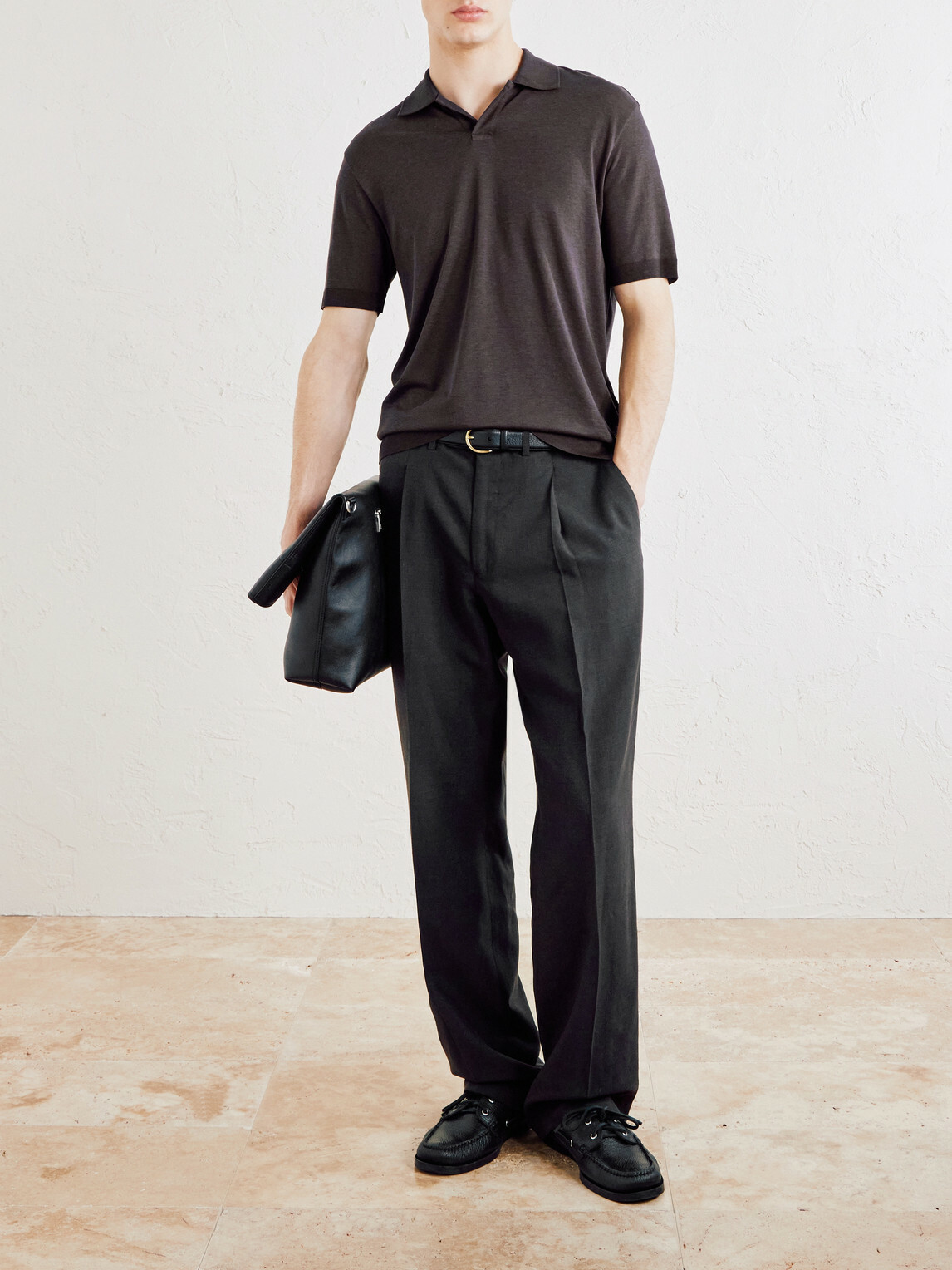Altea - Pierre Lyocell and Cotton-Blend Polo Shirt - Brown
