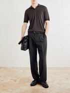 Altea - Pierre Lyocell and Cotton-Blend Polo Shirt - Brown