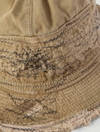 KAPITAL - The Old Man and the Sea Buckled Distressed Cotton-Twill Bucket Hat