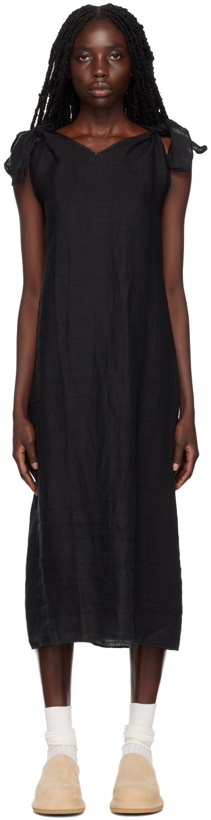 Photo: Deiji Studios Black 'The Knot' Midi Dress