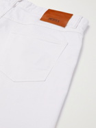 INCOTEX - Slim-Fit Cotton-Blend Trousers - White