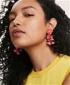 Brooks Brothers Women's Enamel Floral Drop Earrings | Gold