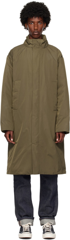 Photo: Calvin Klein Khaki Stand Collar Down Coat