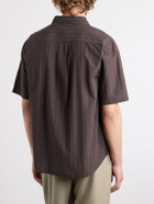 mfpen - New Input Striped Cotton-Poplin Shirt - Brown