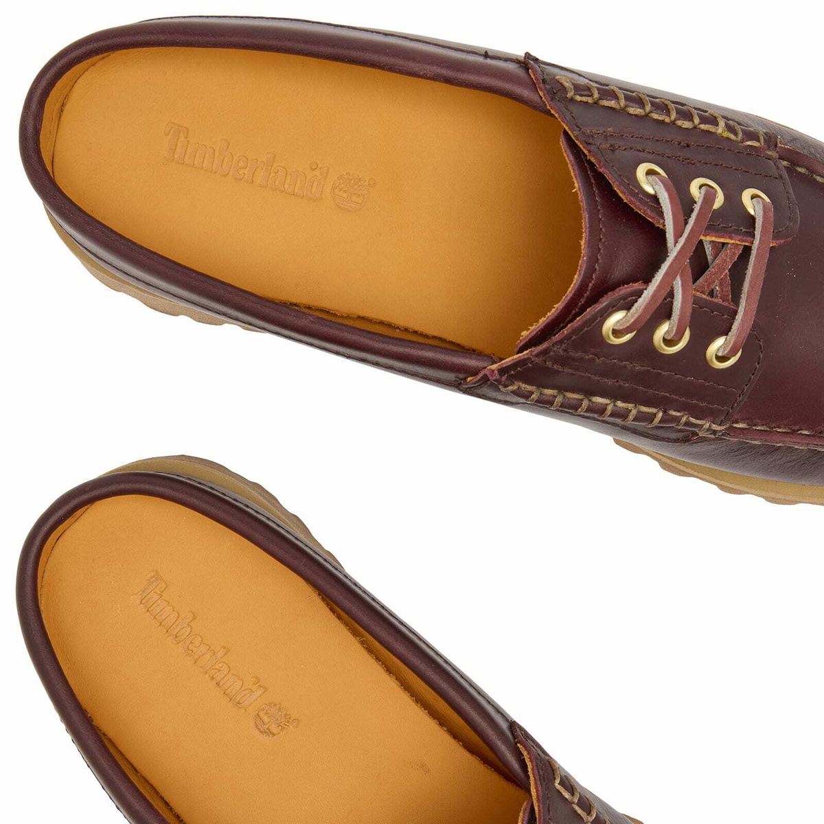 Timberland Men's 3 Eye Mule in Burgundy Full Grain Timberland