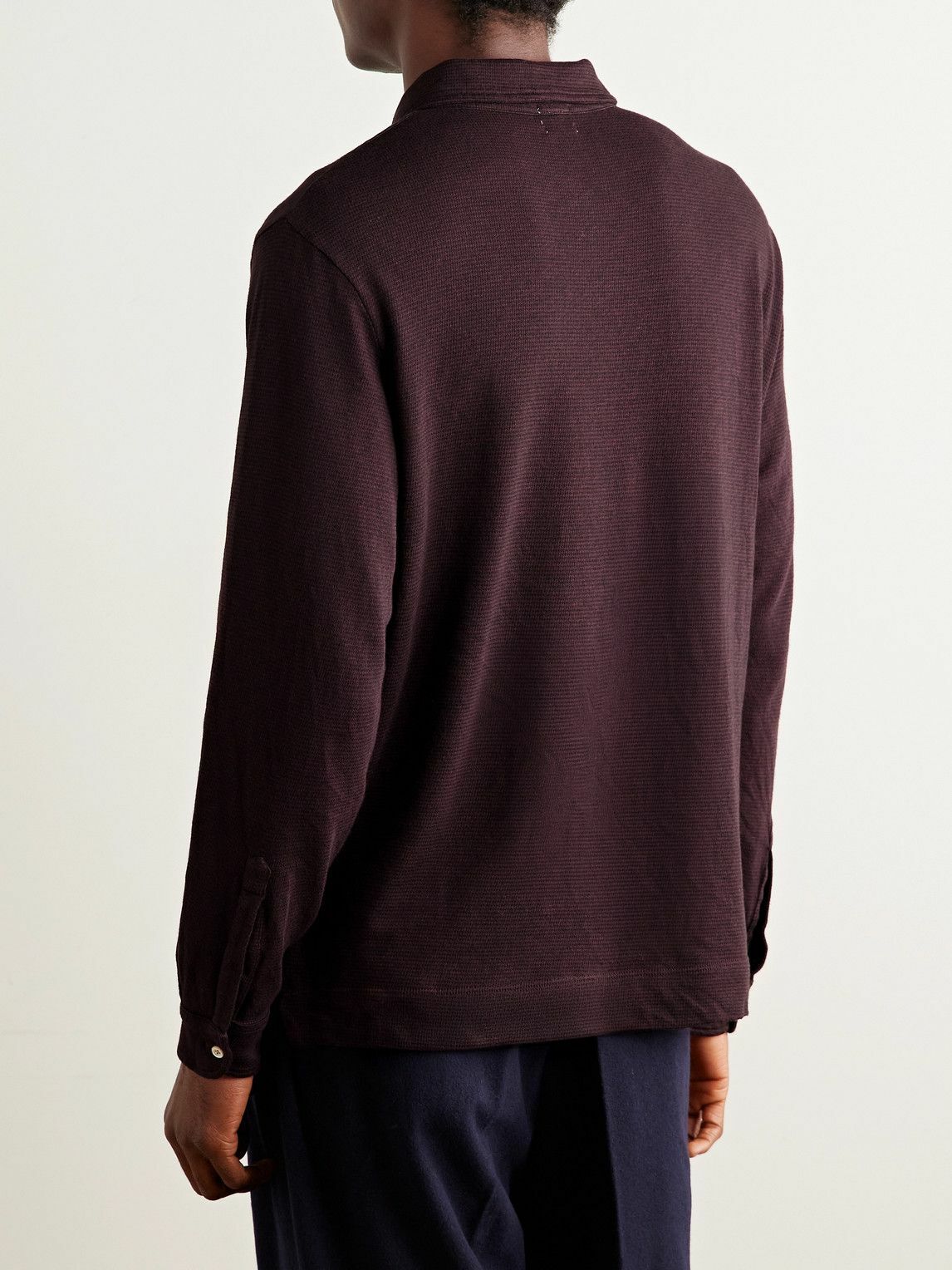 Massimo Alba - Cotton-Blend Polo Shirt - Burgundy