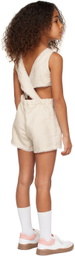 Chloé Kids Off-White Cutout Romper