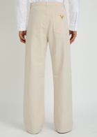 Valentino Garavani Wide-leg Denim Jeans White