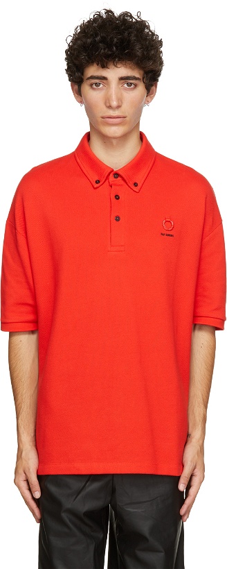 Photo: Raf Simons Red Fred Perry Edition Button Down Collar Polo