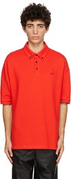 Raf Simons Red Fred Perry Edition Button Down Collar Polo