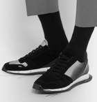 Rick Owens - New Vintage Runner Dégradé Suede and Leather Sneakers - Black